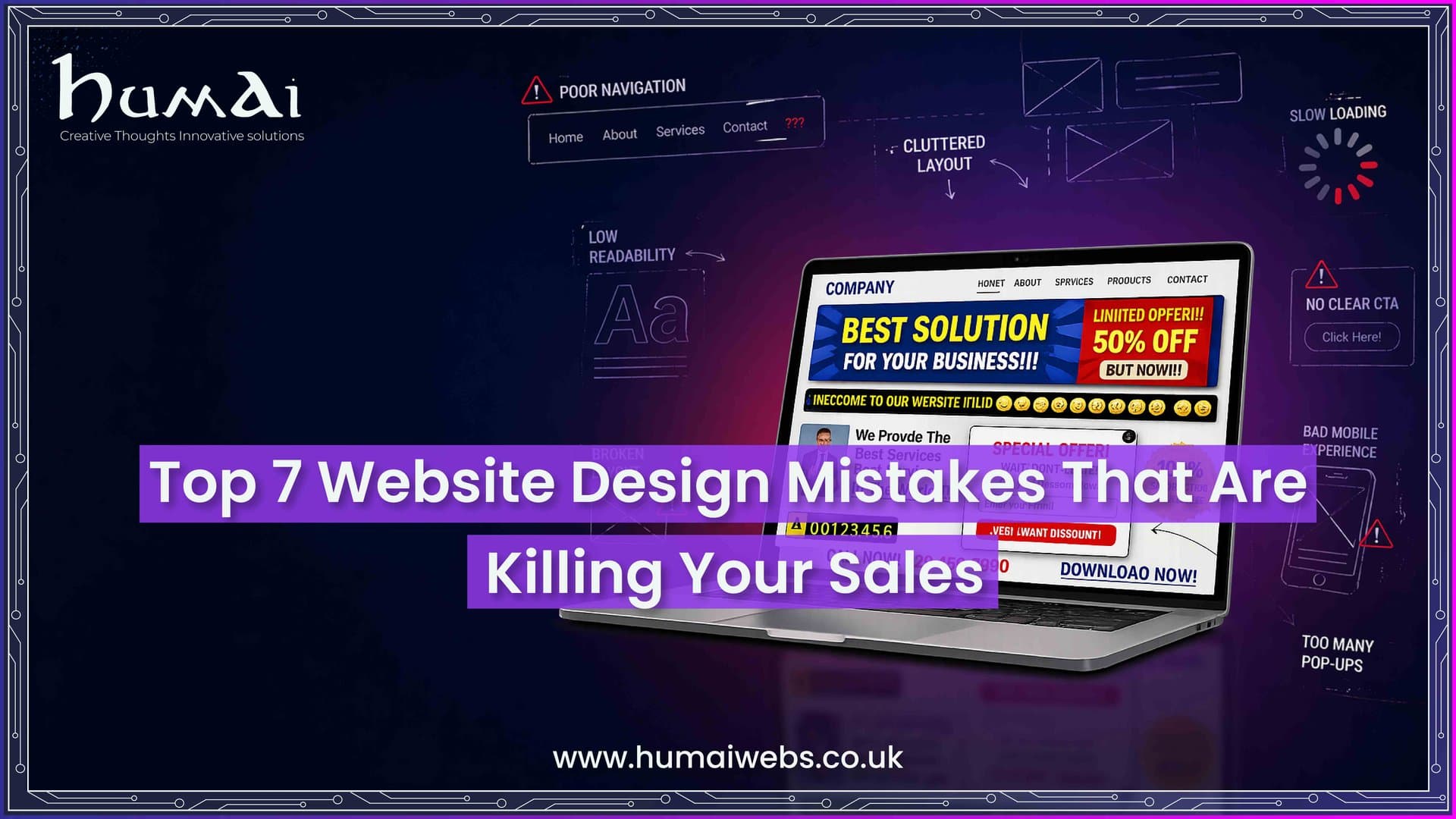 Top 7 Website Design Mistakes That Are Killing Your Sales